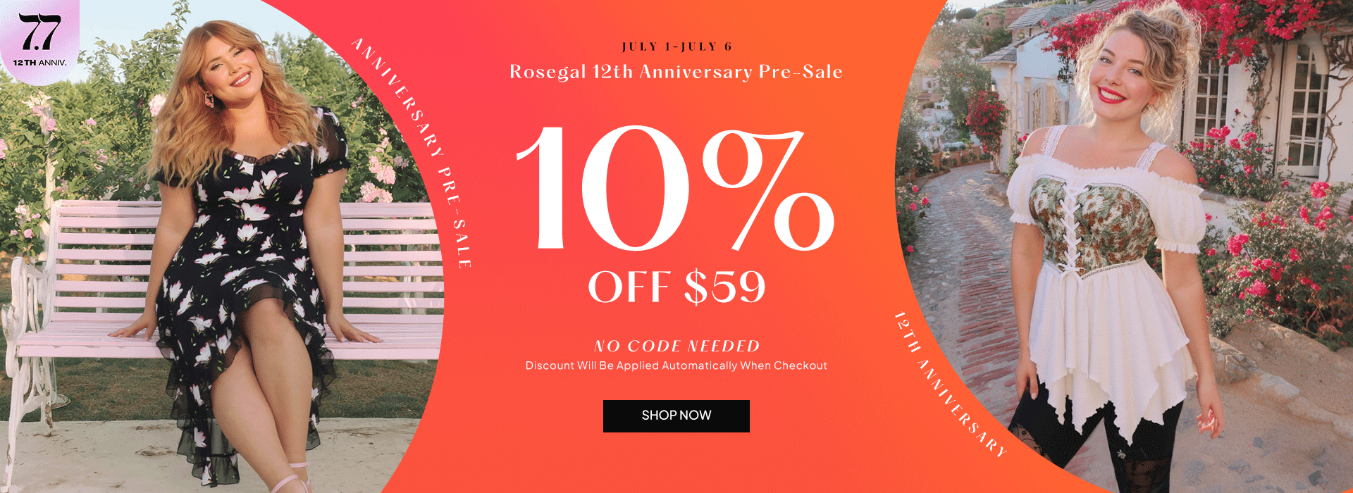 12th Anniversary Pre Sale – Up to 20% Off on Clothing Collection