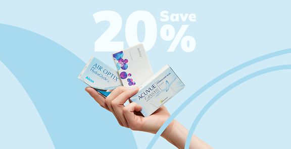 Get 20% Discount on Contact Lenses