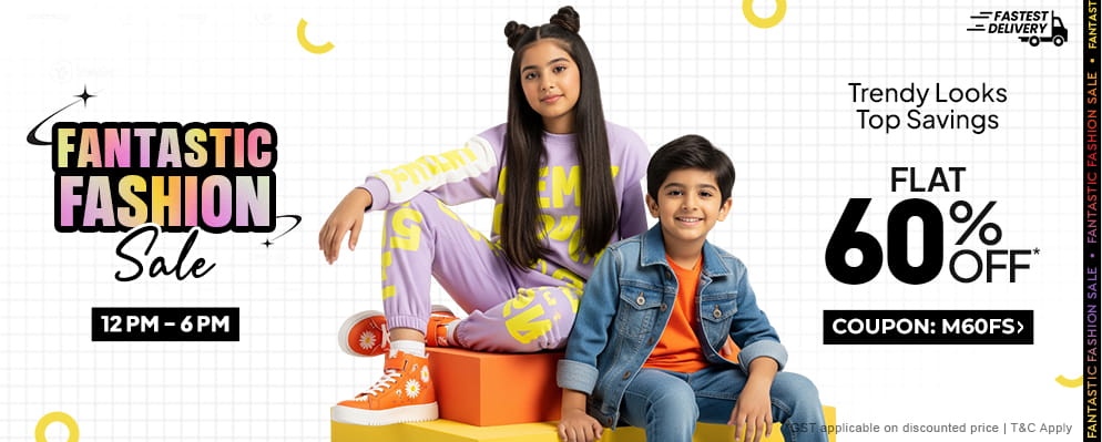 Fantastic Fashion Sale – Flat 60% Discount on Best Selling Kids Fashion